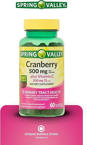 Miniatura 6 de Unique Bundle Store Spring Valley, Suplementos de arándano para mujeres y hombres, 500 mg, 60 cápsulas blandas, suplemento dietético + organizador