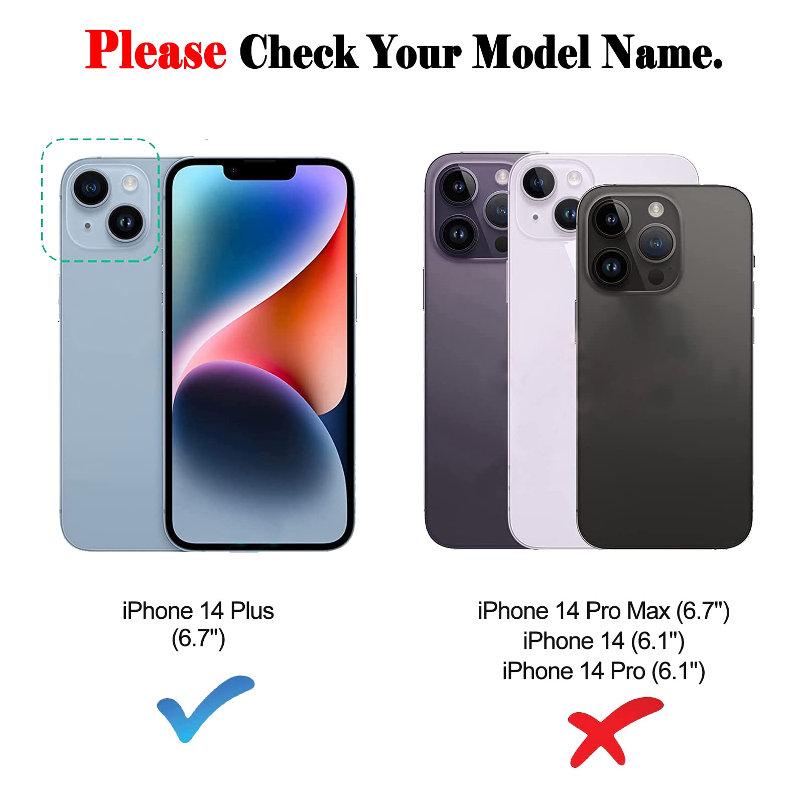 Galafu Cover per iPhone 14 Plus, Sottile Custodia in Trasparente TPU Silicone per Ragazze e Donne, Anti Graffio Antiurto Protettiva Cover per iPhone 14 Plus (6.7 inch), Modello 37
