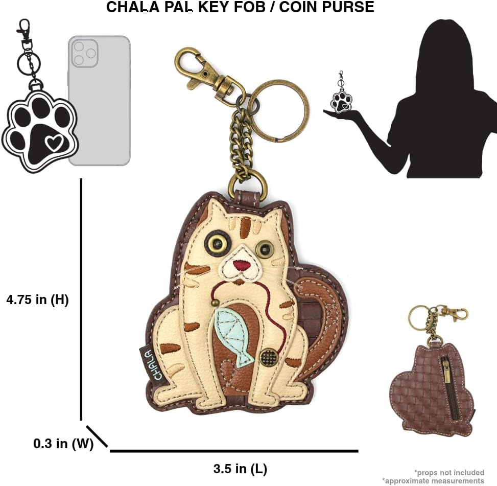 CHALA Cat Collection Women's Decorative Key Fob/Coin Purse Accessory (Cat Gen II) - Image 3