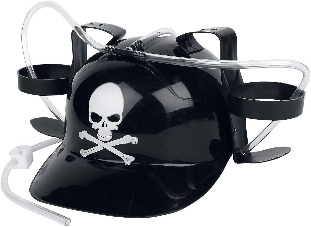 Out of the blue 93/2063 - Black Drinking Helmet, Skull and Bone
