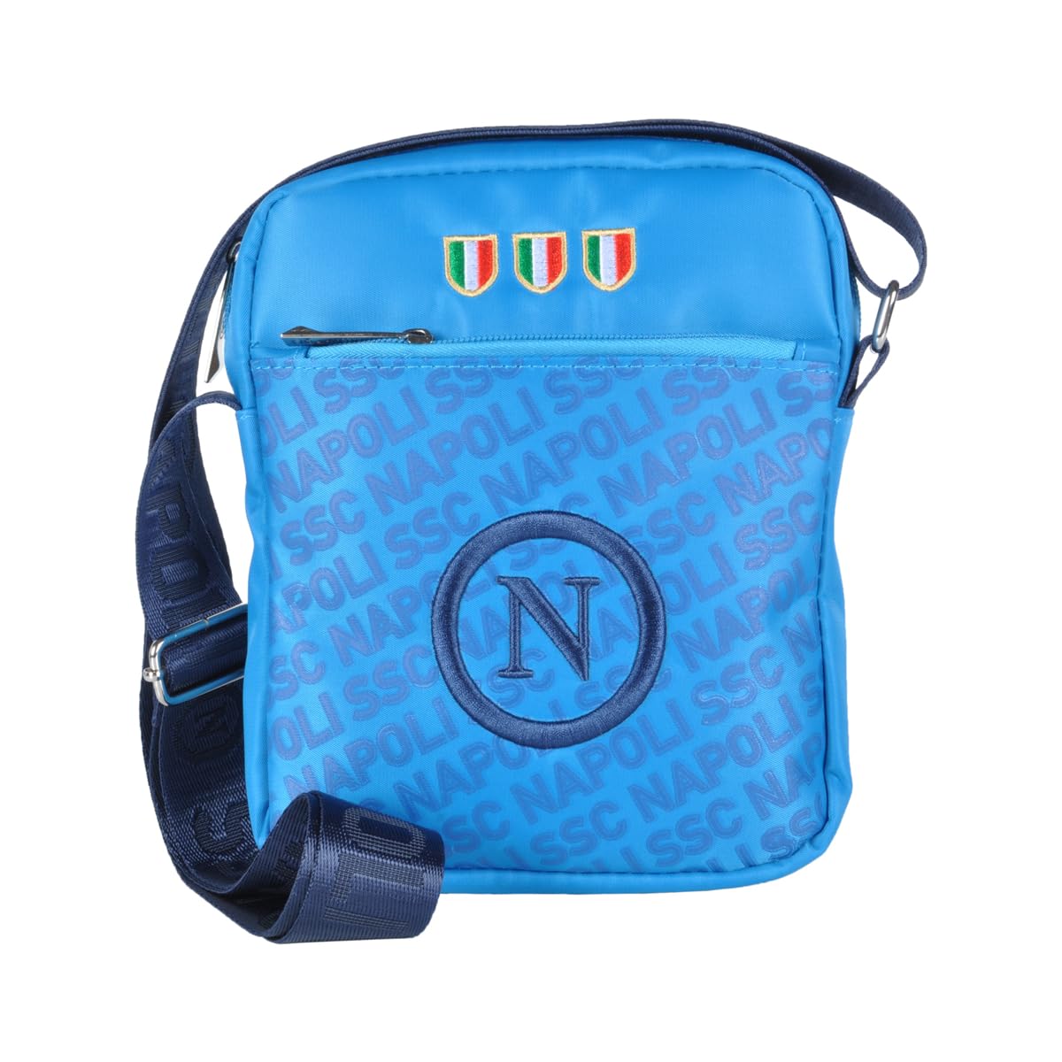 Borsello Napoli calcio con ricami in blu 123322