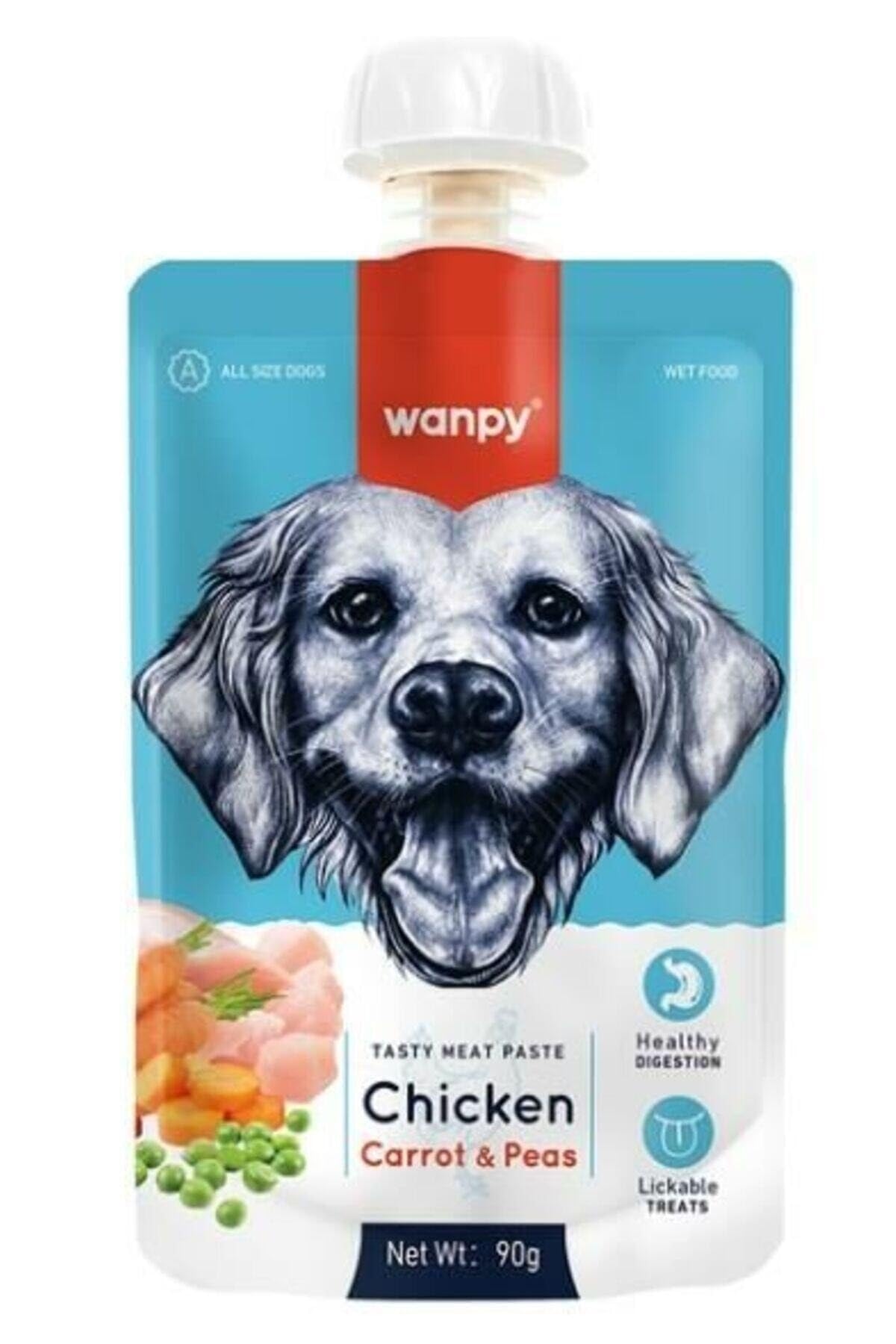 Wanpy Tasty Meat Paste Chcken+Carrot & Pea Dog Treats 90g