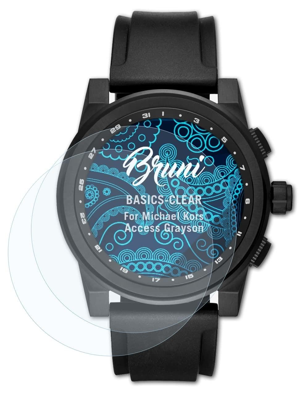 Bruni Screen Protector compatible with Michael Kors Access Grayson Protector Film, crystal clear Protective Film (2X)