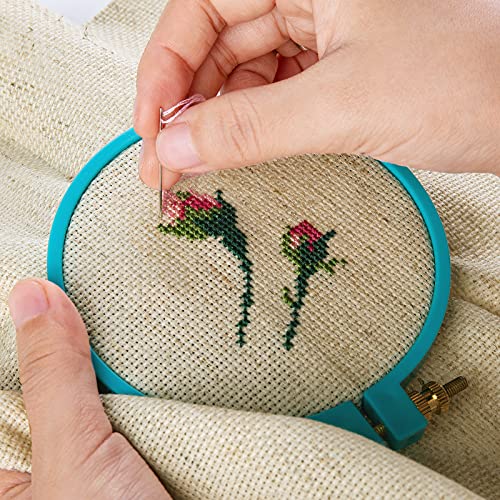 Canfoison Aida Cloth Big Size 14 Count, Natural Oatmeal Cross Stitch Fabric, 60 Inch By 36 Inch (60 Inch By 1 Yard) #TOP6