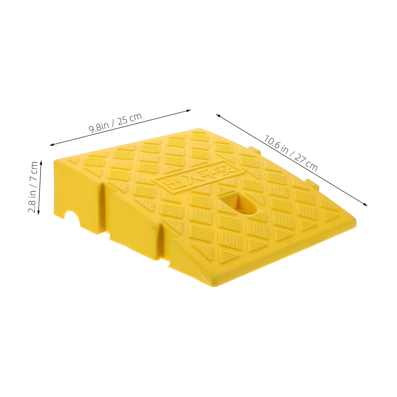 PRETYZOOM Heavy Duty Plastic Threshold Ramp for Cars Wheelchairs and Bikes Durable Nonslip Surface for Garage Shed and Street Access