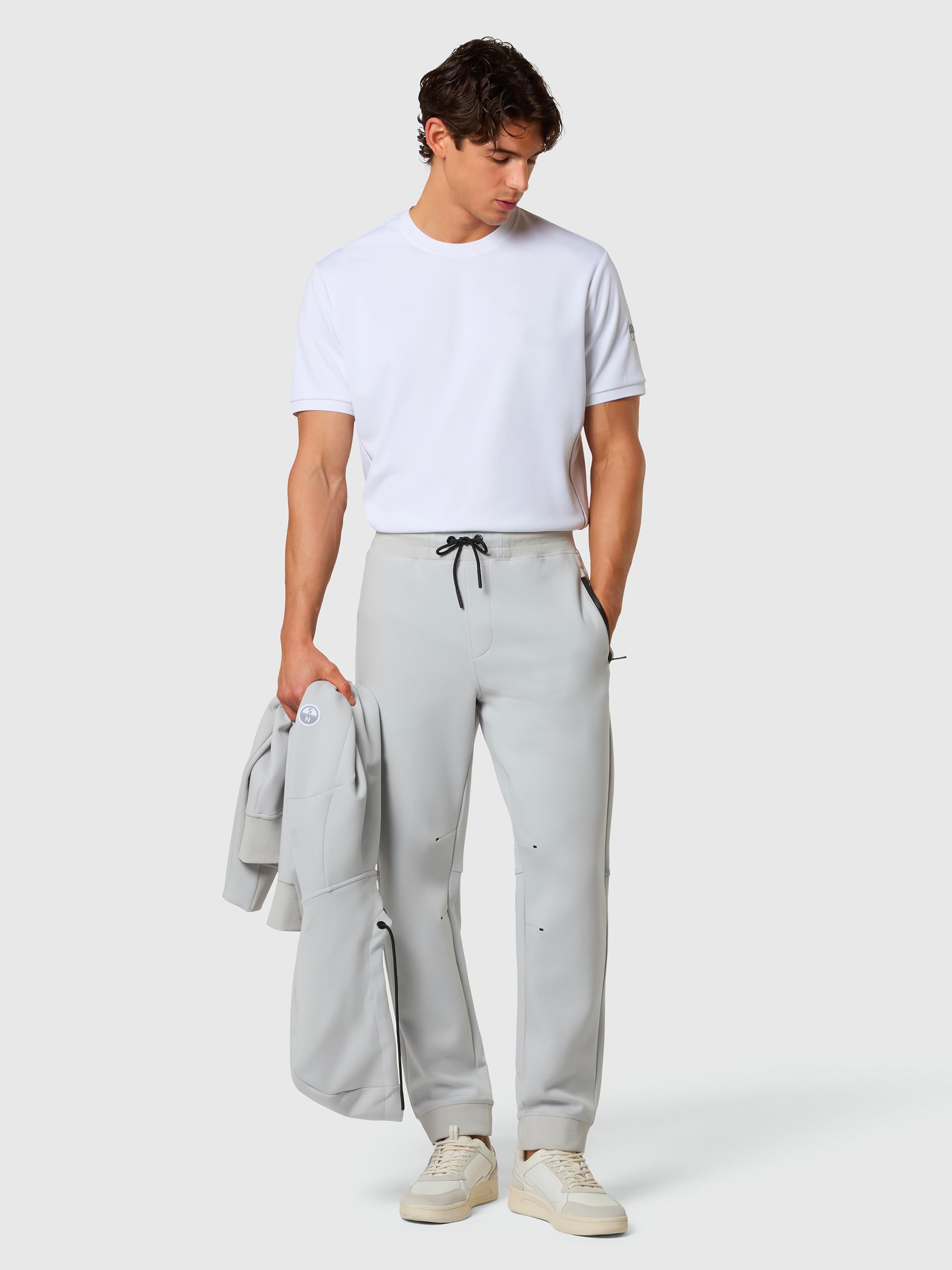 NORTH SAILS Pantaloni Jogging Uomo in Tessuto Scuba Misto Cotone