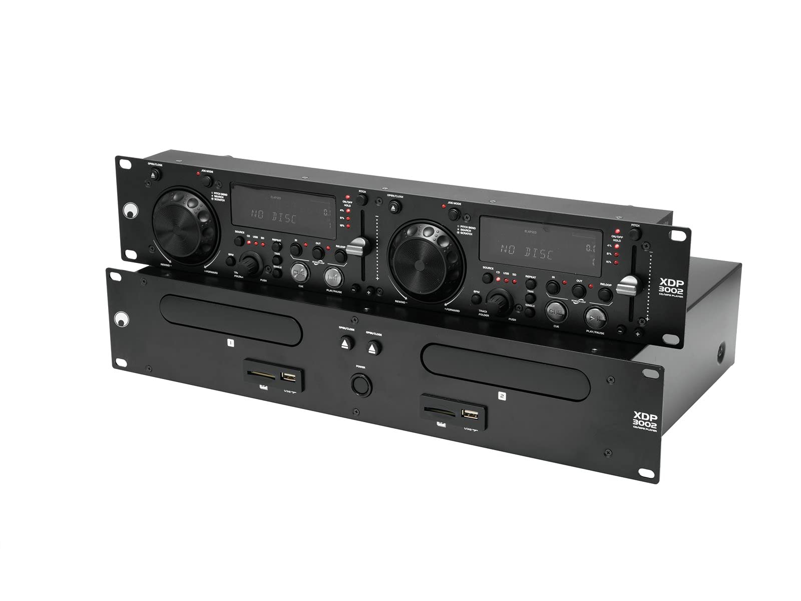 OMNITRONIC XDP-3002 - Reproductor de CD Doble y MP3 para CD, USB y SD