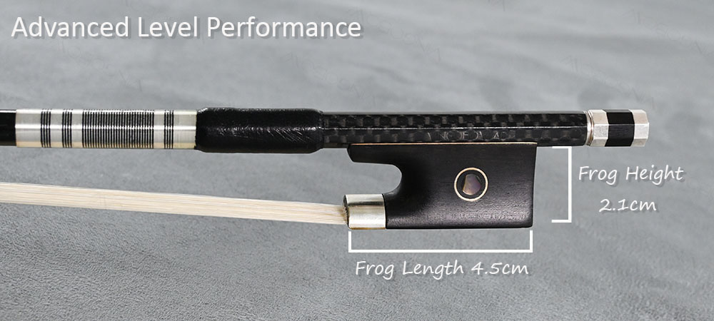 Amazon | VINGOBOW 4/4 カーボン・ファイバー・バイオリンボウ Carbon