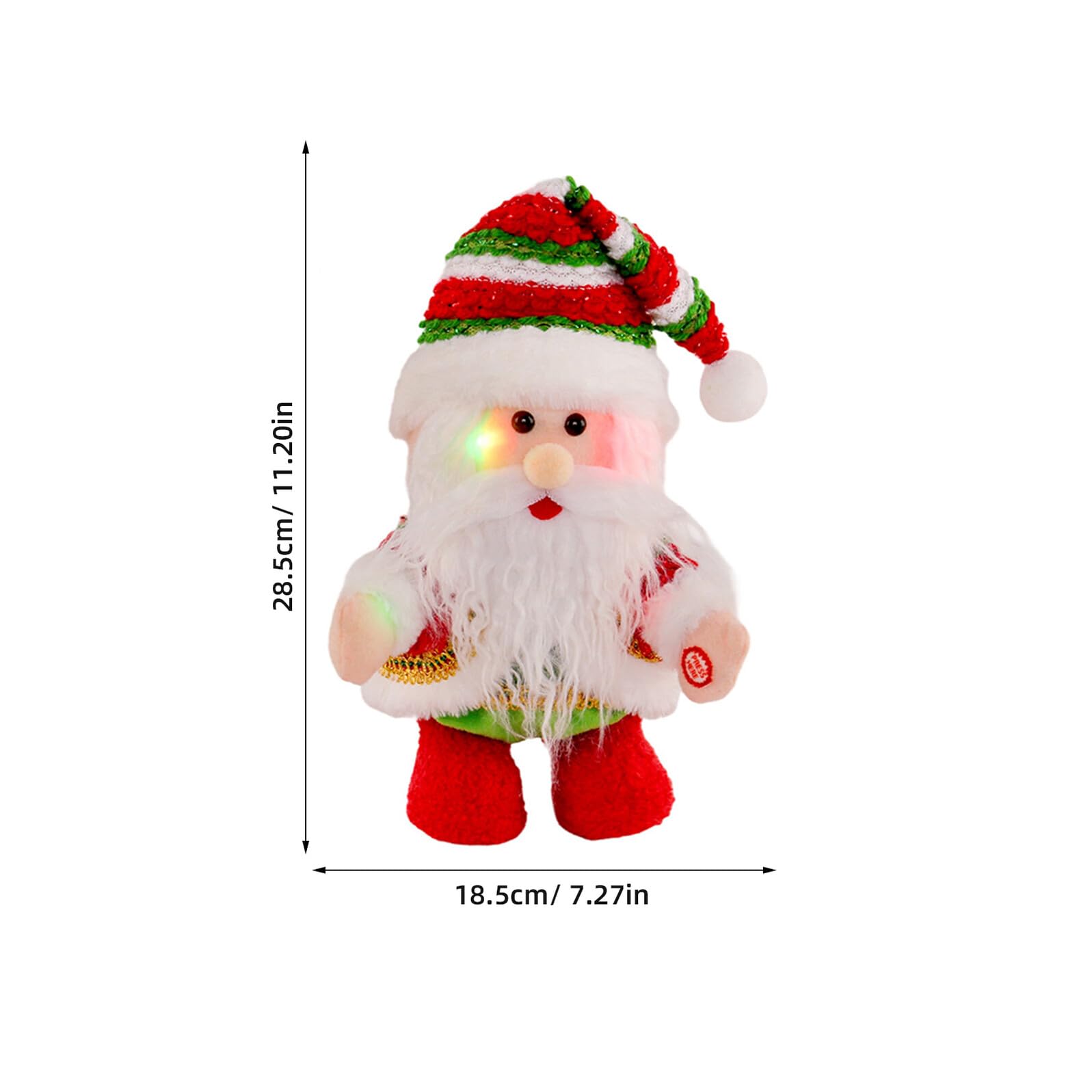 IMIKEYA Babbo Natale Musicale Movimento Giocattolo Natalizio Animato Decorazione di Natale Elettrica Regalo per Feste Invernali