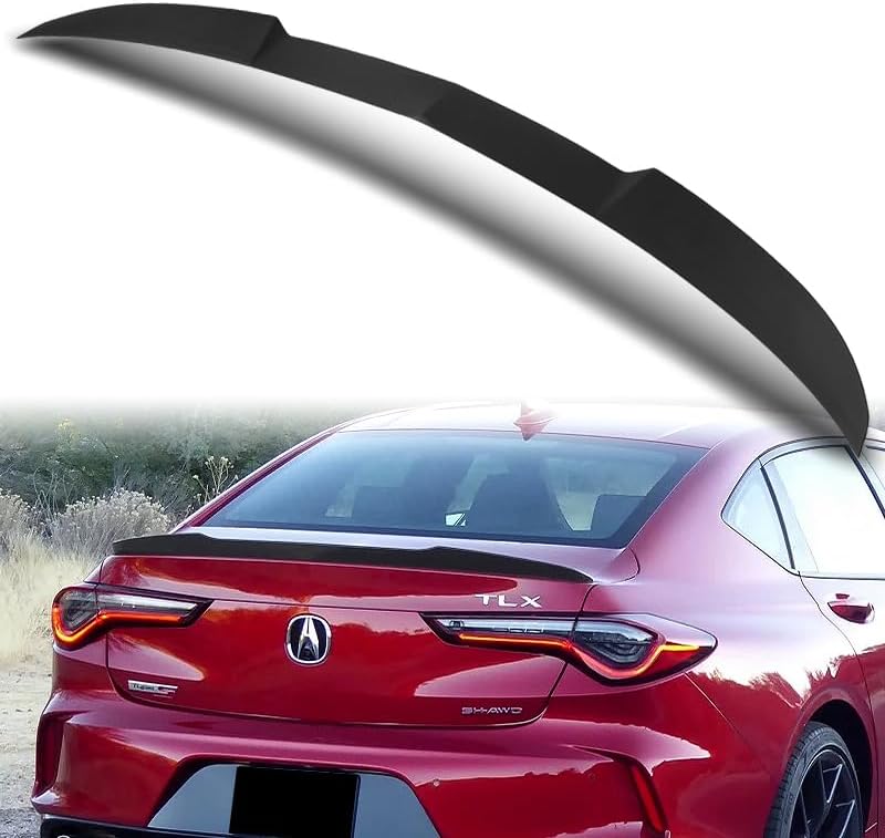 W-Power Duckbill Trunk Spoiler Wing Lid Rear Tail Lip ABS V-Style Fit for 2021-2025 Acura TLX, Car Mods Accessories, Auto Body Kit Replacement Part Assembly, 2022 2023 2024 (Pearl Black)