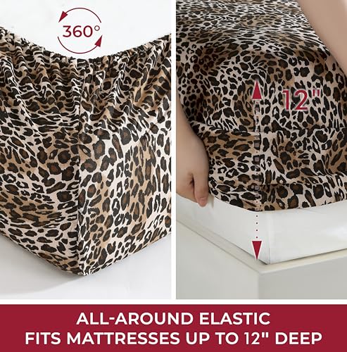 Parure de lit microfibre léopard double pour des nuits cocooning