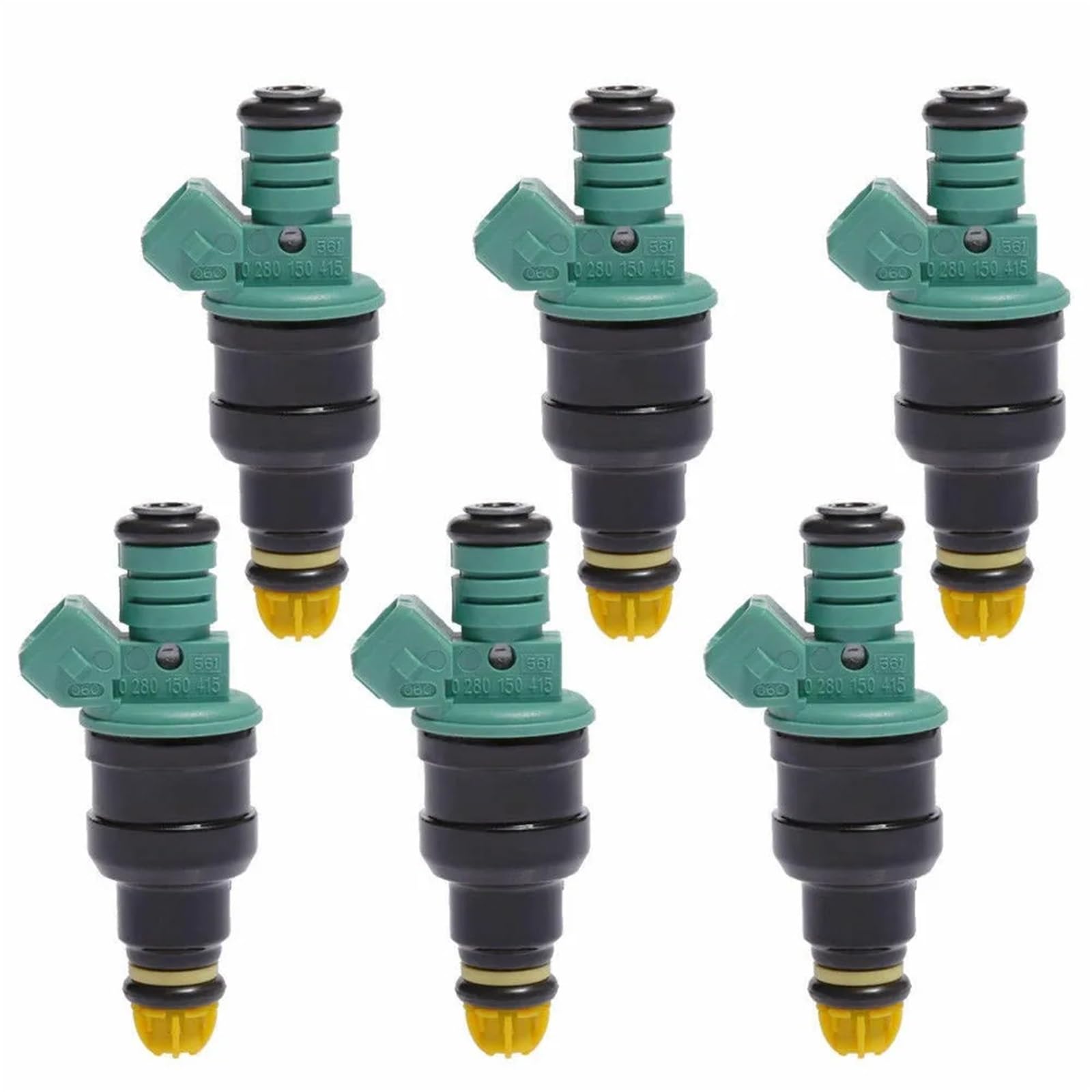 Fuel Injector Nozzle Fit for BMW 323i 325i 525i M3 6PCS Fuel Injectors 0280150415 Replacement Parts
