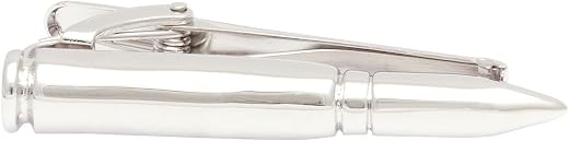 The Tie Hub Silver Bullet Tie Bar For Men Gun Design