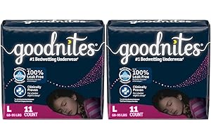 Goodnites L/XL Girls' Nighttime Bedwetting Underwear