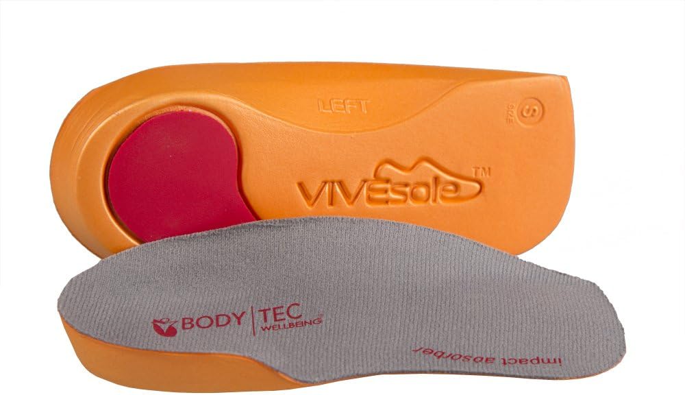 Bodytec3/4 Ultra Slim Revive Orthotic Arch Support Insoles for Over Pronation