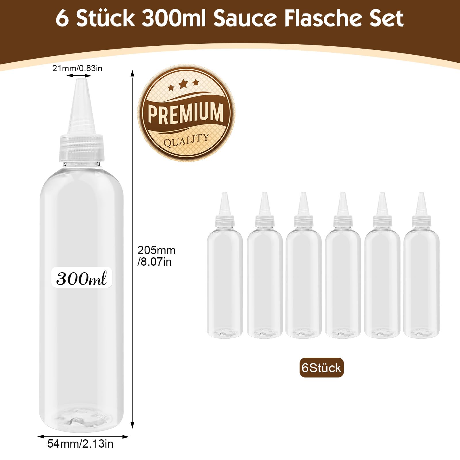 Knijpflessen voor Sauzen Ketchupfles Doseerfles Tie Dye Flessen Plastic Squeeze Dispensers Lege Sausflessen met Dop 415ml Transparant (8 stuks