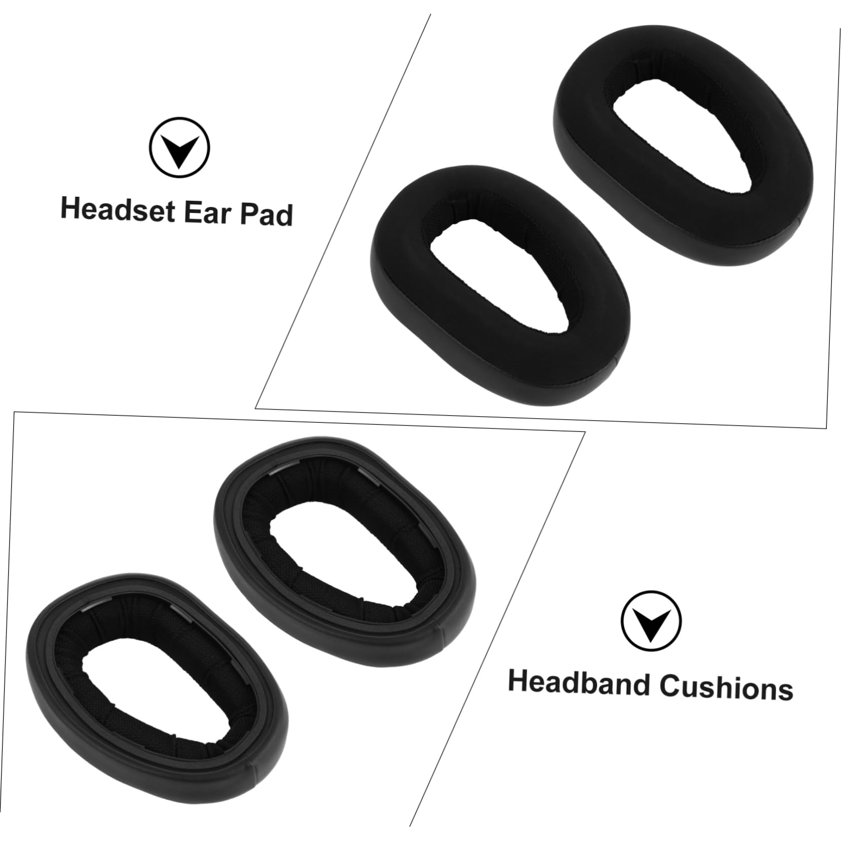 OSALADI 3paia Ear Pads Sostituzione Spugna Per Cuffie Isolamento Acustico e Comfort Compatibile Con Gsp Facile Da Installare
