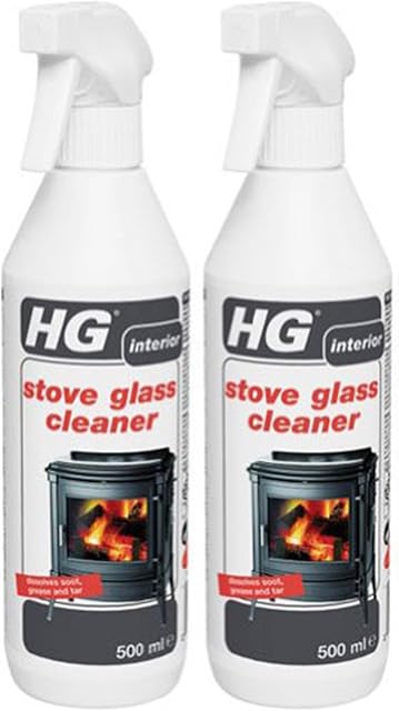 Pack of 2 x Hg Stove Glass Cleaner 500ml