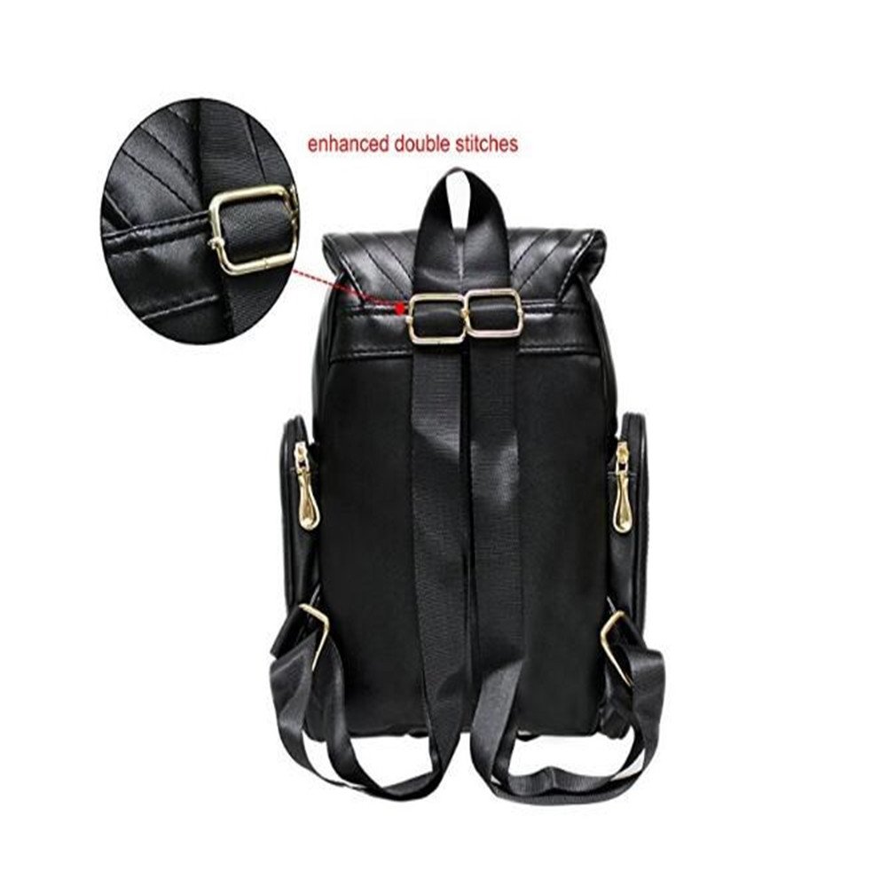 Cute Owl Cartoon Backpack For Girls - Mini Pu Leather Bag With Gold Accents