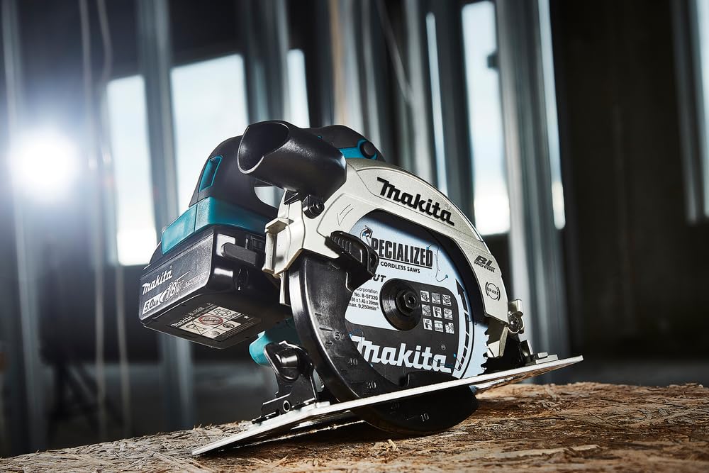 Makita DHS660RTJ Ręczna Piła Tarczowa Akumulatorowa 57 mm 18 V 5 Ah, 2 Akumulatory, Ładowarka w Kolorze Makpac