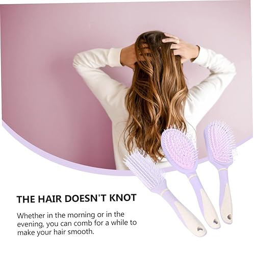 Miniatura 2 de LALAFINA 1 juego de 3 piezas de peine de masaje secador de pelo, cepillo de pelo de viaje para hombre, peines para desenredar el cabello, cepillo