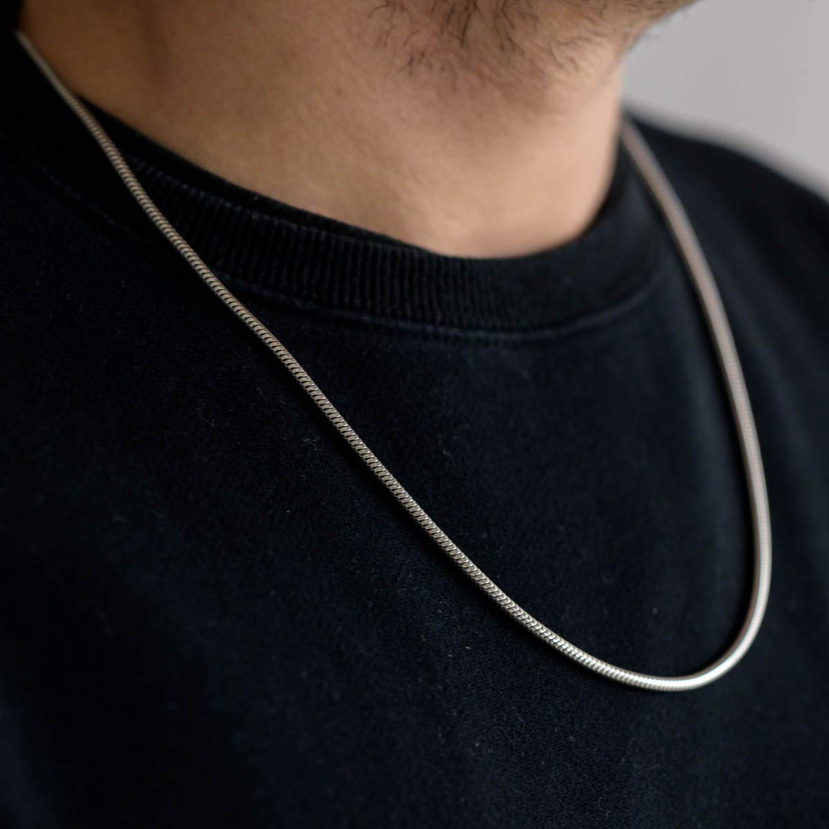 925 Sterling Silber Schlangenkette 3mm Damen Halskette Collier K28 | aus rhodiniertem Sterlingsilber incl Schmuck Box von MATERIA by Matthias Wagner