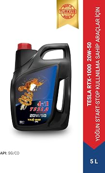 TESLA 20W-50 API SG/CD 5 Litre Motor Yağı (Üretim Yılı: 2026)