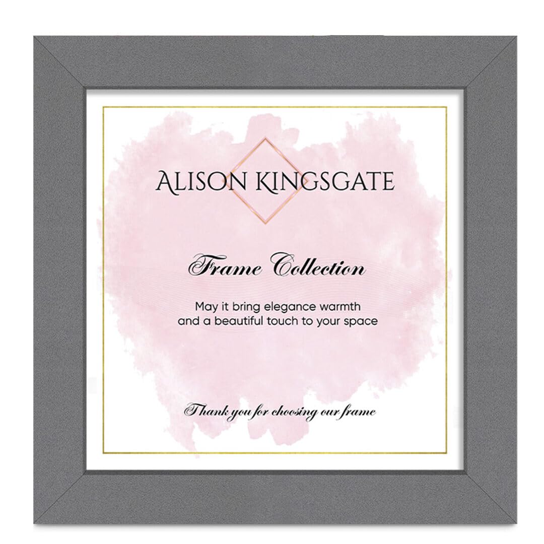 Alison Kingsgate Modern Dark Grey Picture & Frame for Photo - 4X4