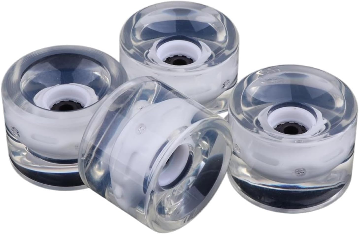 Roller Skate Wheels 4pcs 70mm Light Up Skateboard Longbord Wheels Glow at Night 78A Accessories(Blue)
