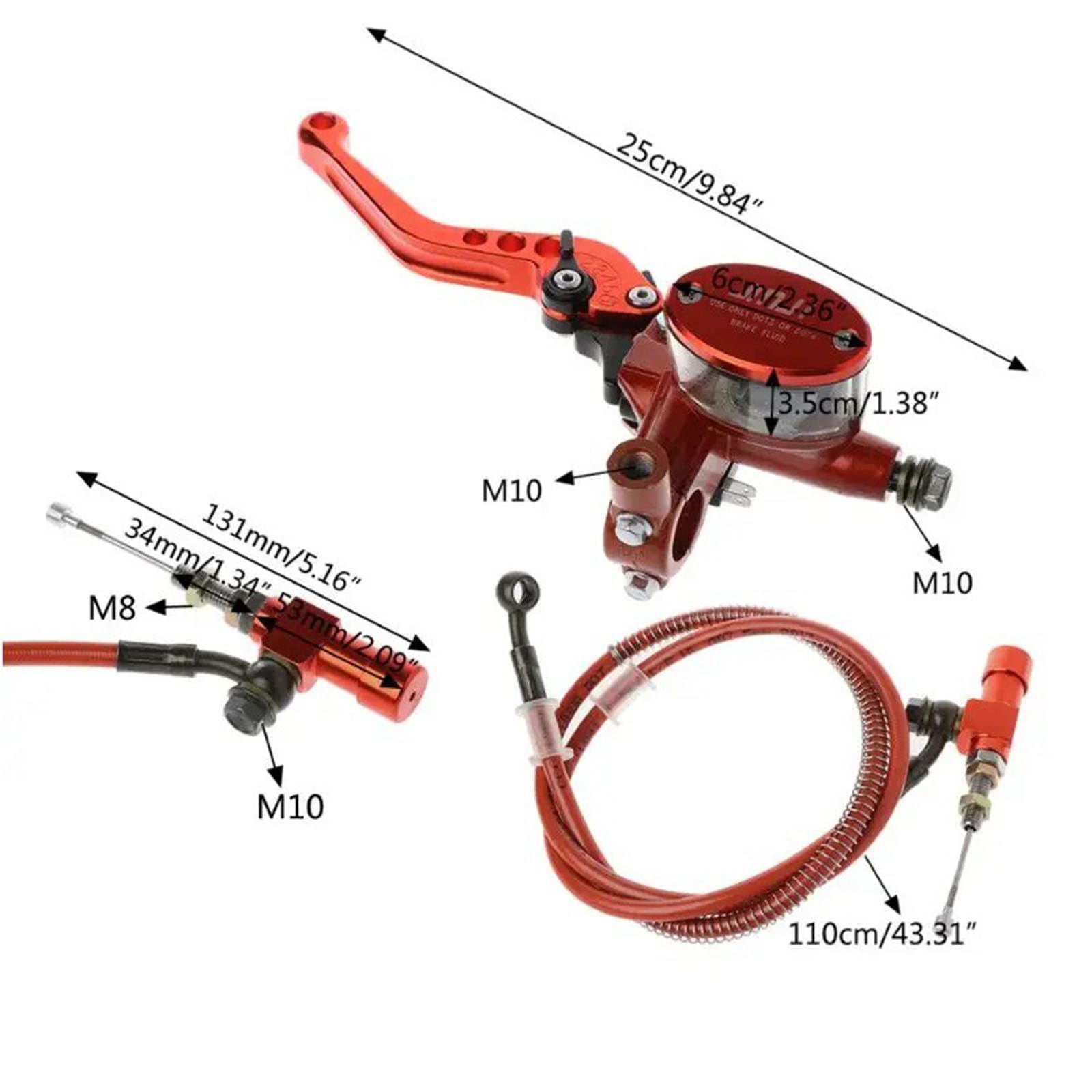 Accuracy Hydraulische Kupplungen Set mit verbesserter Haltbarkeit & Ermüdungsreduzierung Motorradkupplungssysteme für Motorräder