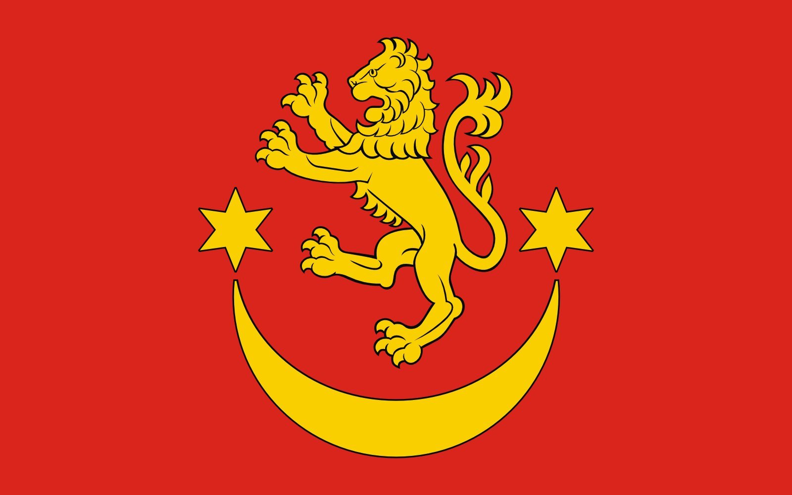 Drapeau powiat bieszczadzki grand format pour décoration et mât