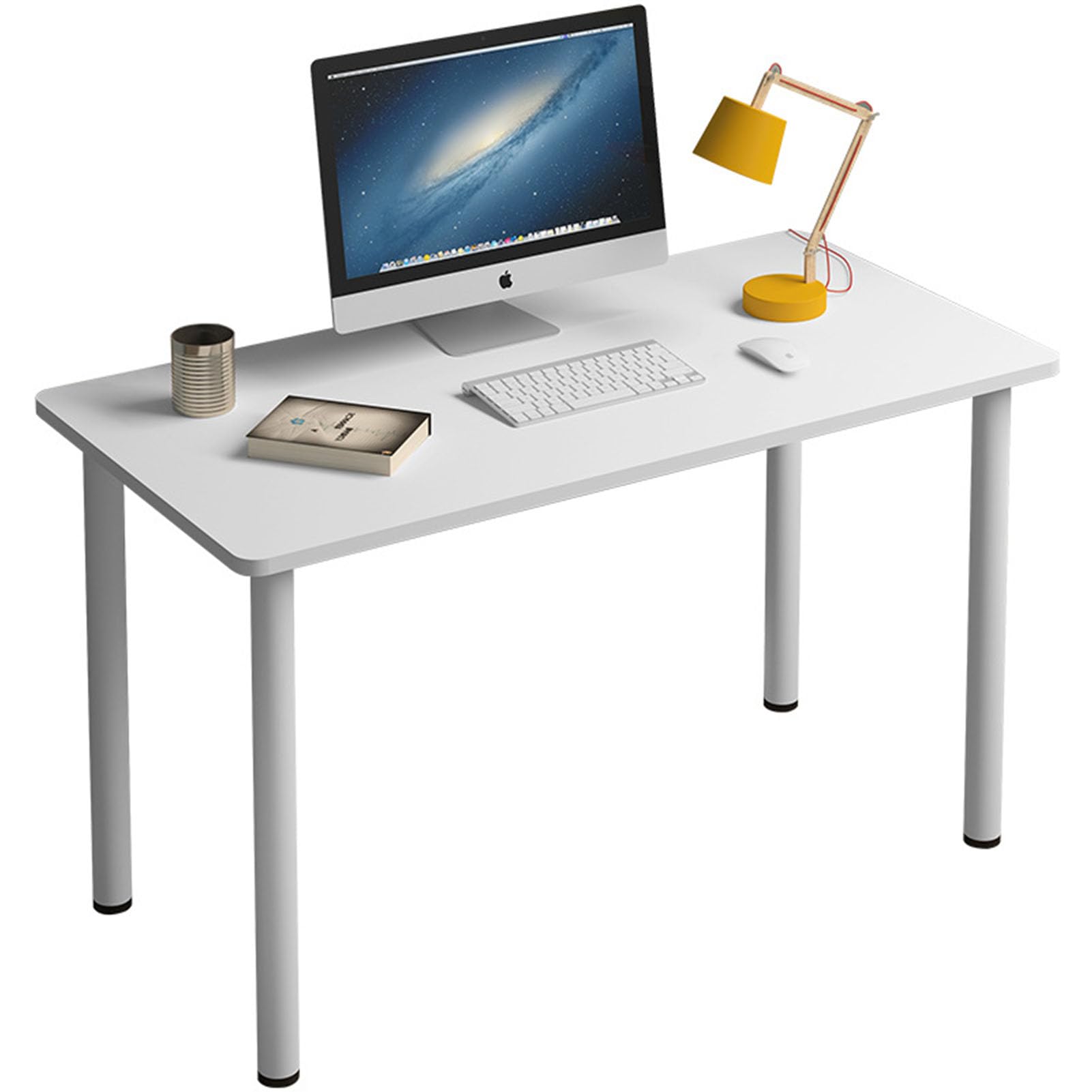 GAOXIAO Writing Computer Office Desk 55 Inch, Office Desk Computer Table Study Writing Desk Workstation for Home Office Easy Assembly(Size:120 * 58 * 74CM)