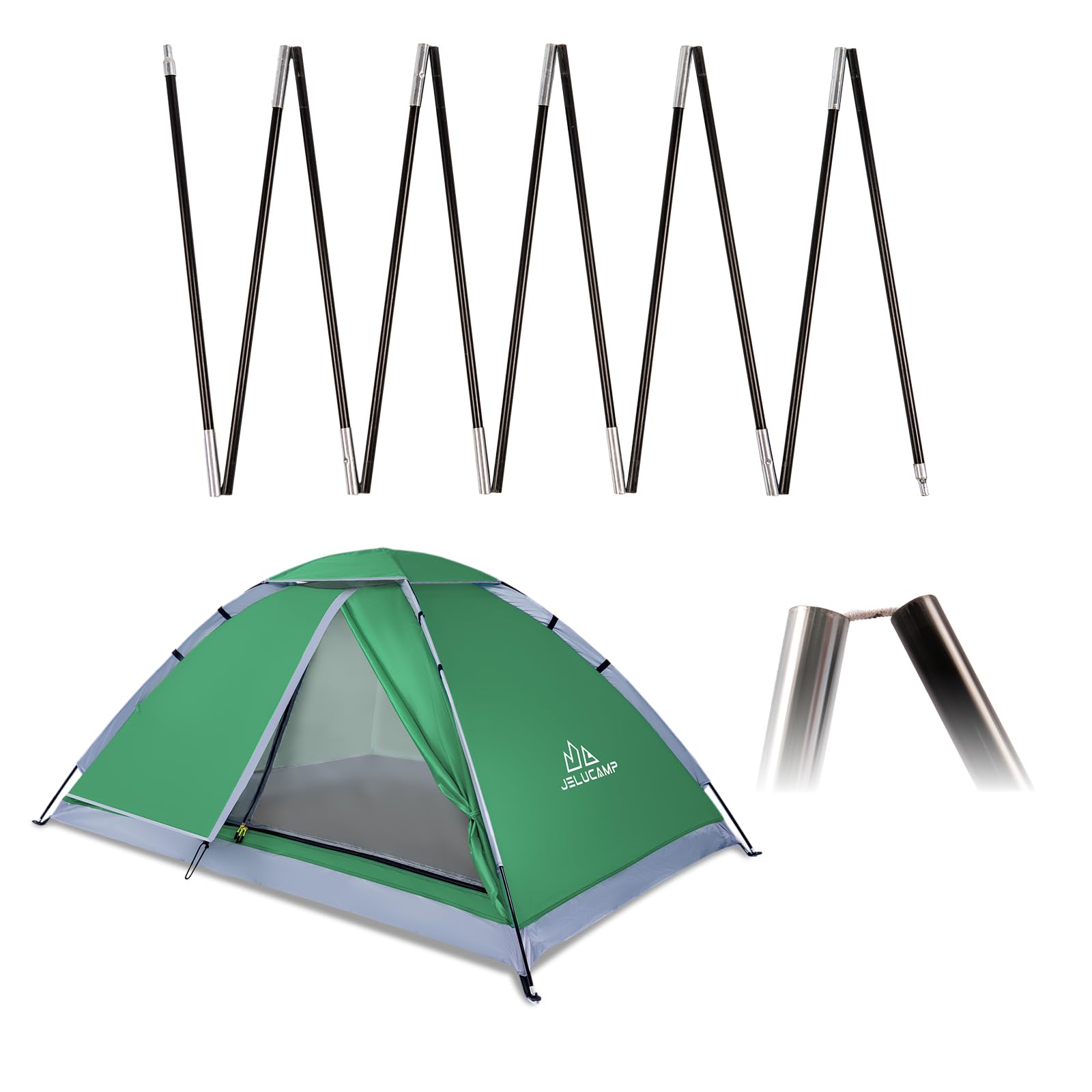 JELUCAMP Replacement Tent Trap Poles for ASIN B0CSC668ZX, B0CSC7BB38, B0CSC72CMK