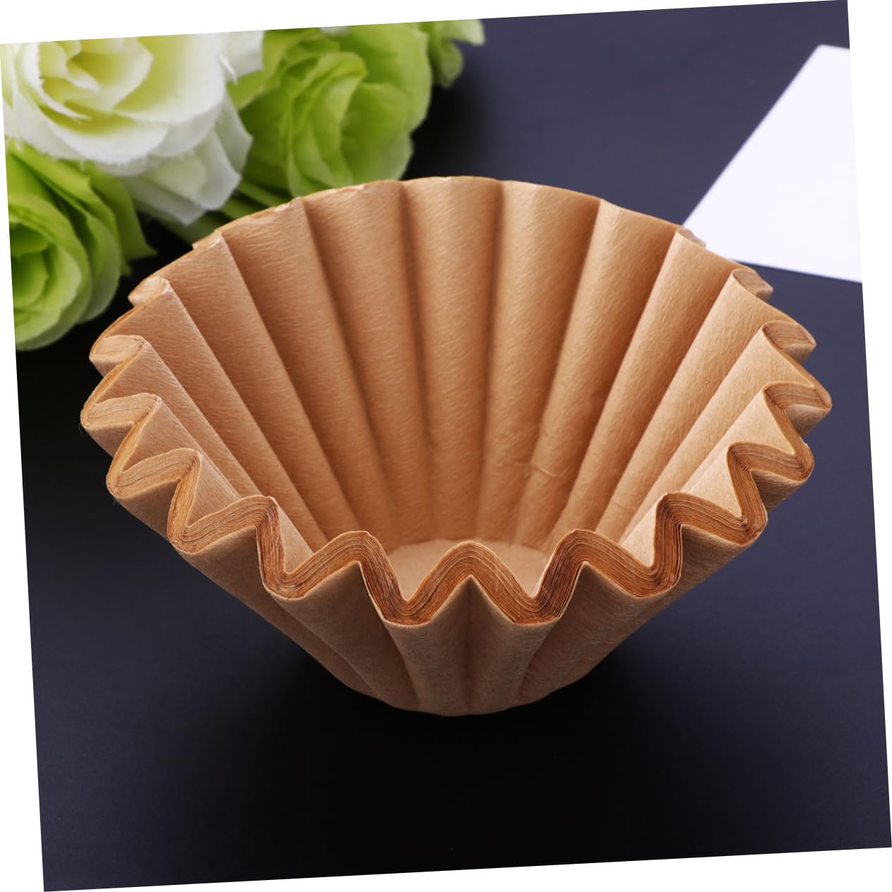 TOPBATHY 100 Piezas filtros de de mano para cafe papel de filtro de cafe de de cono de americano cono gotero de tera de