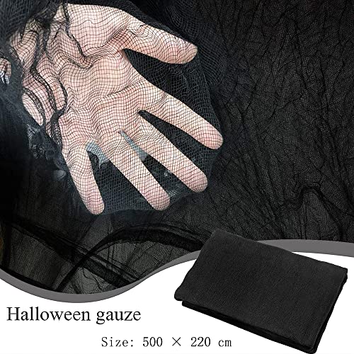 Anguxer Garza Nero per Halloween, Panno di Garza