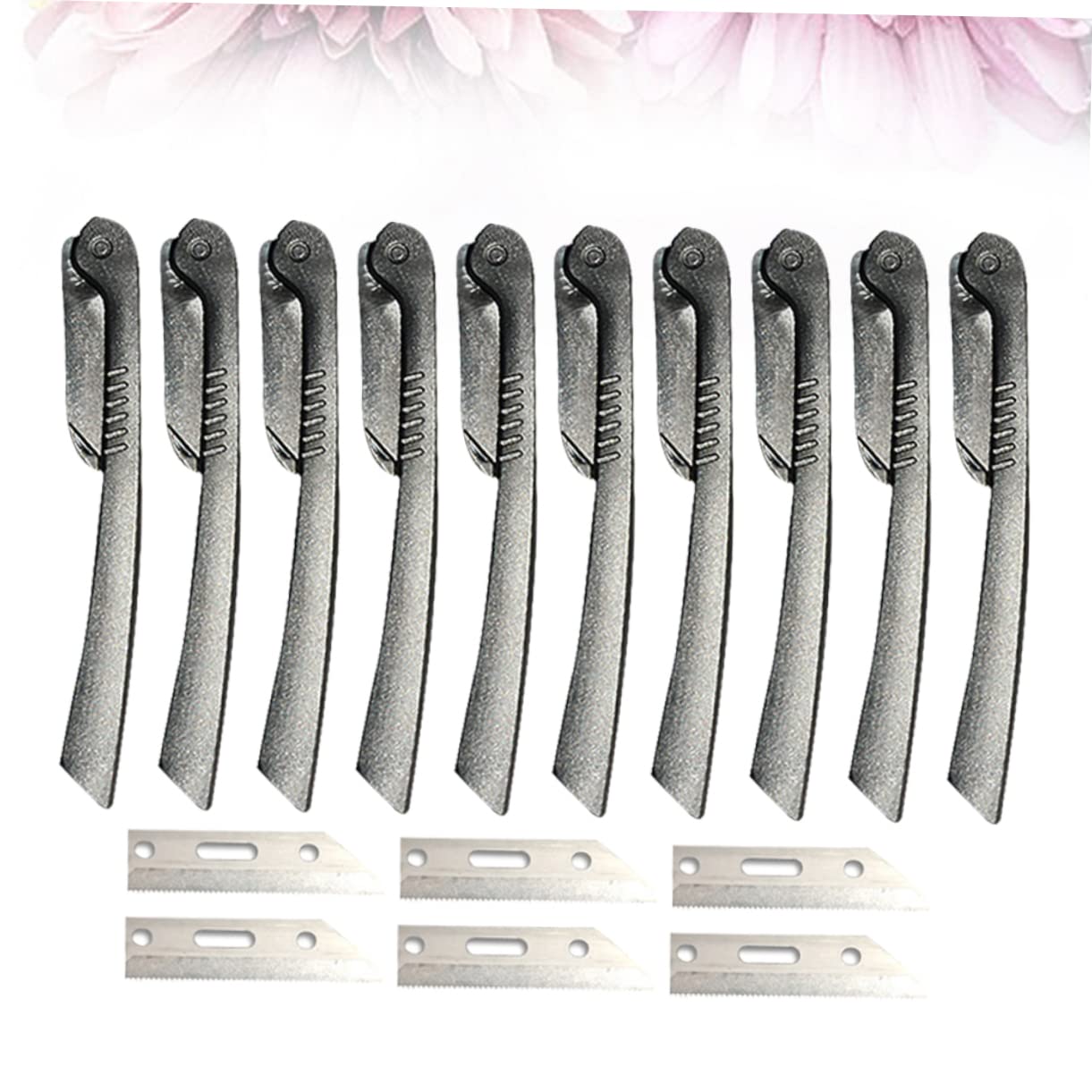 MAGICLULU Foldable Eyebrow Razor for Men 6 Replaceable Blades Quick Easy Hair Removal