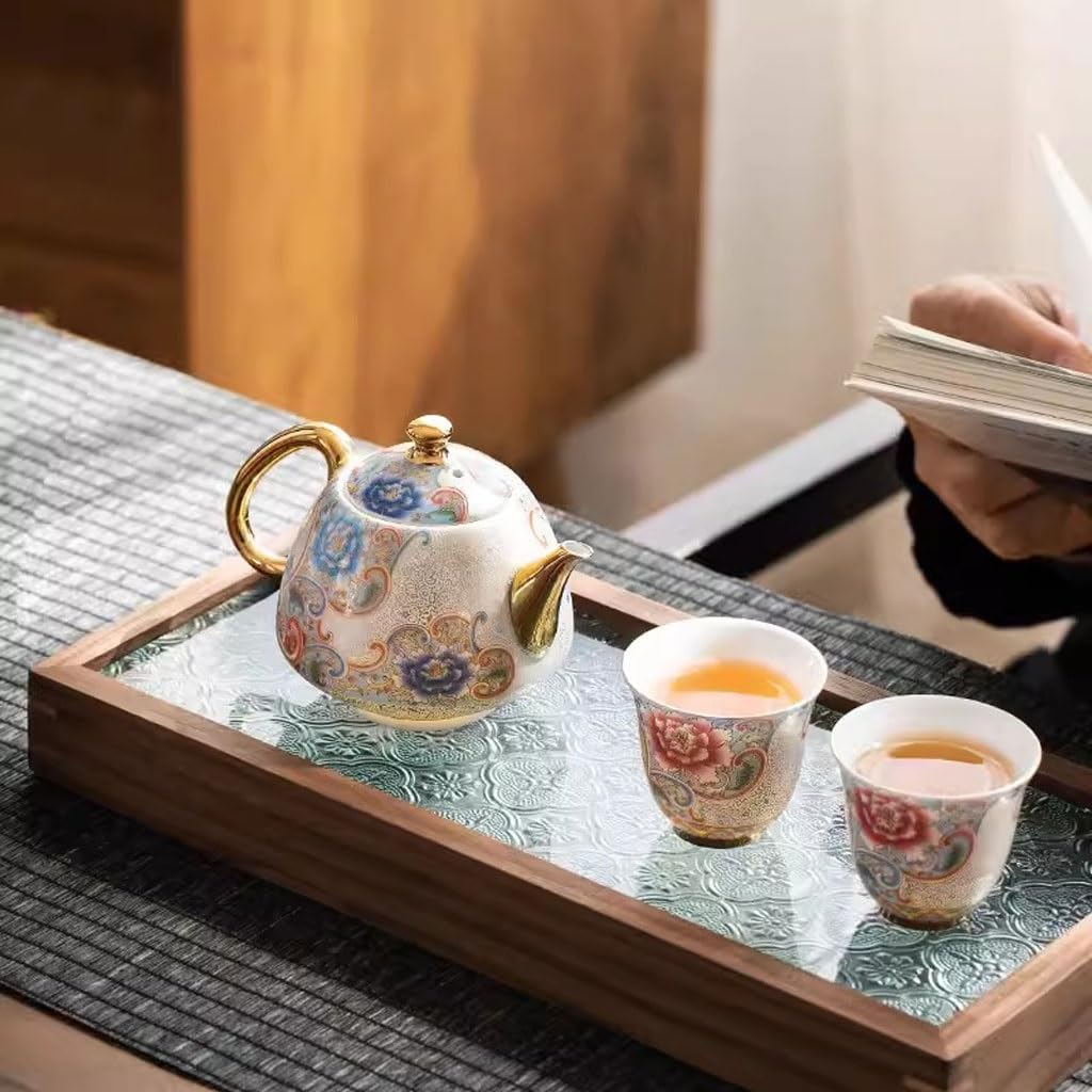 Zestaw filiżanek do espresso, kubki kawy, herbata, garnek kreatywny ręcznie malowany kwiatowy biały porcelanowy czajniczek użytku domowego 1 dwie filiżanki Kung Fu zaparzacza