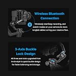 FeiyuTech SCORP-C Stabilisateur de caméra Gimbal portable pour appareil photo sans fil et sans fil pour Sony/Canon/Nikon/Panasonic/Fujifilm,Max 5.51lbs Professionnel 3-Axis Stabilisateur vidéo,Autorisé par l'autorité officielle