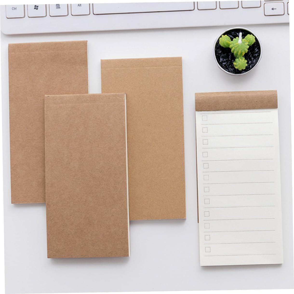 12 pièces Bloc Notes Portable pour Étudiants Notepad Pratique à Déchirer Papier Kraft Cahier à et Planification pour École Bureau
