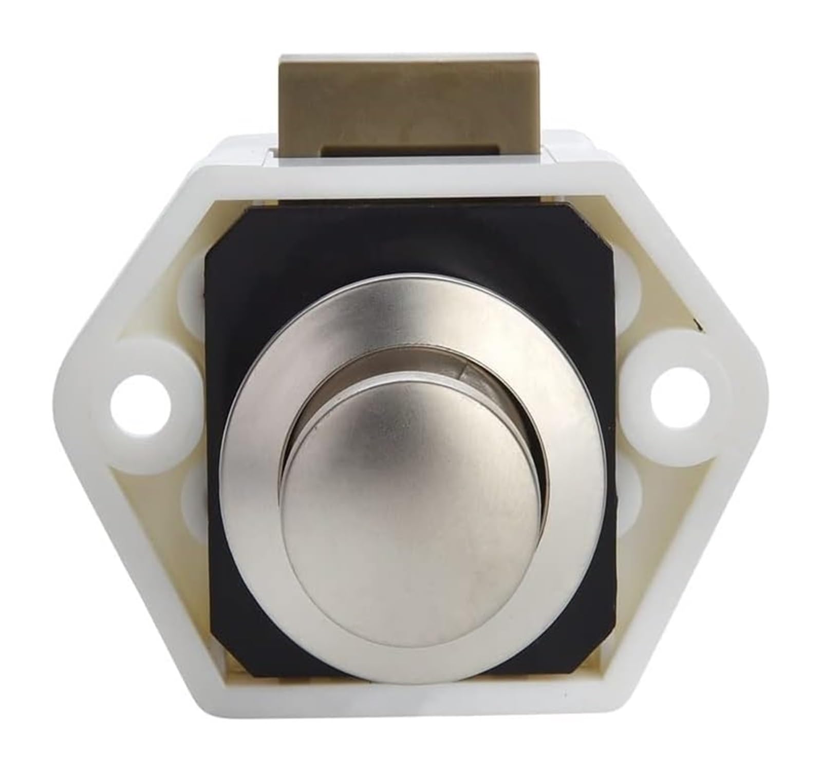 Blokada drzwi 5 szt. Blokada wciskana do samochodu kempingowego 20 mm RV Caravan Boat Motor Home Szafka Szuflada Zatrzask Przycisk Zamki do Okuć Meblowych (Kolor: Duży Biały)(Small Brown)