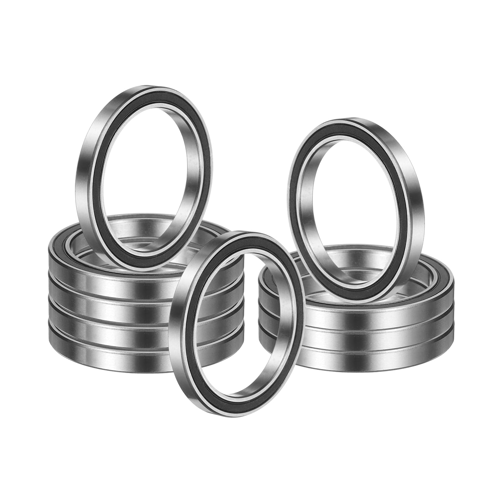 QUARKZMAN 10 Pezzi 6810 2RS Cuscinetti A Sfere Con Scanalatura Profonda, 50 X 65 X 7mm Acciaio Cromato Cuscinetto A Doppio Schermo Per Motori Elettrici (ABEC5)