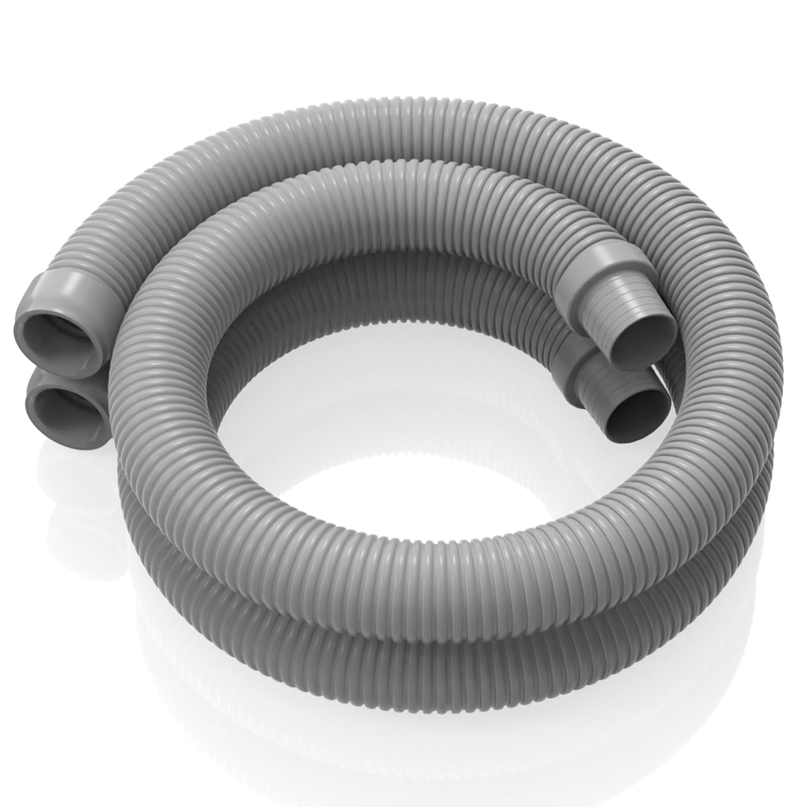 Photo 1 of Poolvio 1.5" Pool Hose for Inground Vacuum Cleaners, Gray (2 Pack)