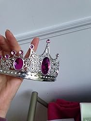 Purpledi 8pcs Princesse Dress Up Accessoires Filles Diadème Pour Co Delsa Tresse Gants Bague Boucle Doreille Diademe Amz B0