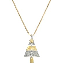 Christmas Necklace for Women Christmas Tree Star Pendant Necklace Xmas Tree Necklace Jewelry for Festival New Year Party