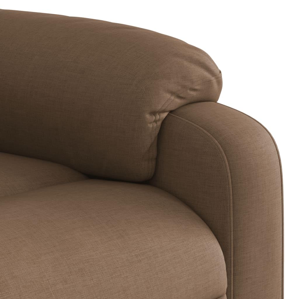 Sillón de masaje reclinable marrón de tela con 6 puntos de masaje y función de vibración manual para relajación y confort doméstico Siéntate y relájate en esta
