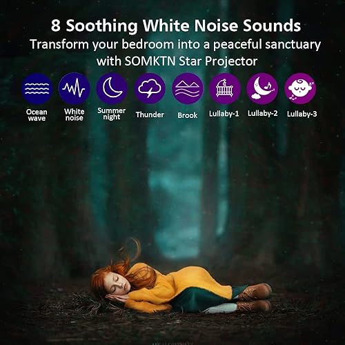 Miniatura 2 de Space Dog - Proyector de estrellas de astronauta  21 modos de color, altavoz Bluetooth, ruido blanco, proyector de luz nocturna de onda oceánica