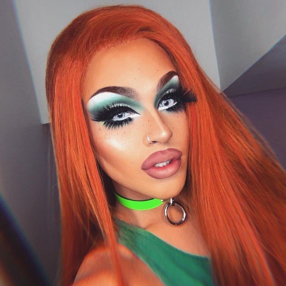 Xiweiya Ginger Orange Wigs Long Silky Straight 13x3 Lace Synthetic Wigs Auburn Copper Wig Middle Part Glueless Hair Heat Resistant Fiber Hair Styles for Women Halloween Cosplay 24" - Image 2