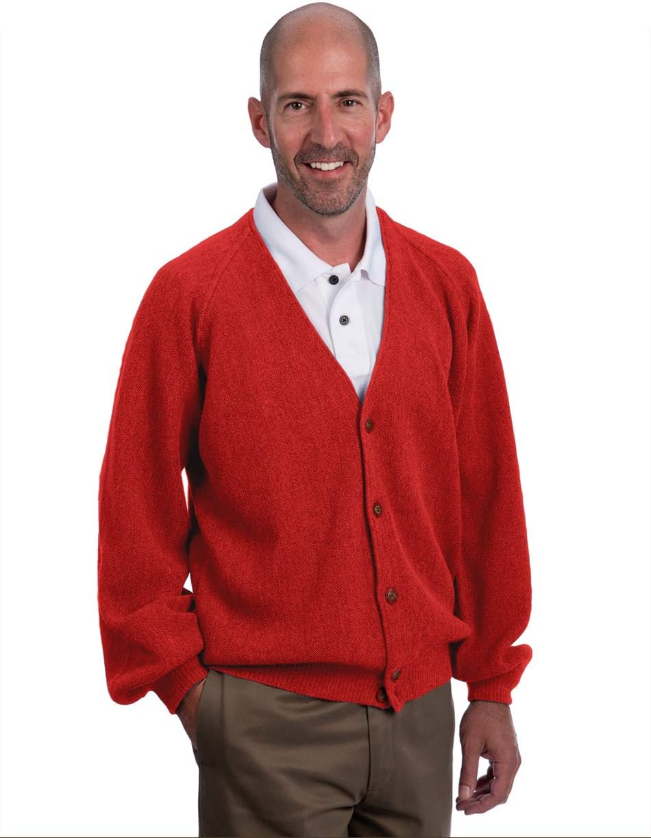 Alpaca Golf – Men's Retro Pro 100% Pure Alpaca Cardigan, Breathable, Lightweight, Cozy & Luxurious Vintage Golf Sweater - Image 2