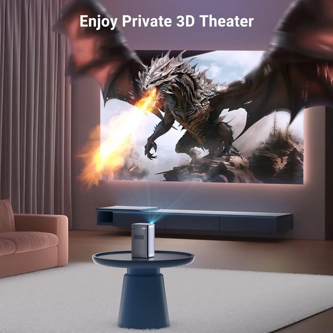 BYINTEK P70 Projector DLP 3D 4K Android, Smart Wi-Fi Projector