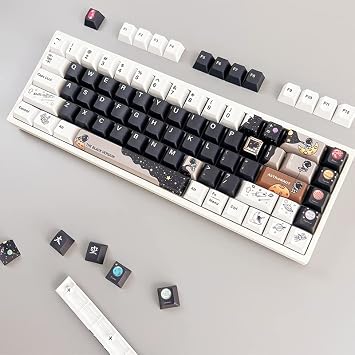 Keycaps - Astronaut Theme, Cherry Height, 142 Keys, PBT Material, Opaque